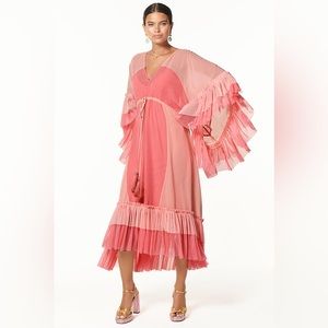 Never Fully Dressed Pink Chiffon Sloane Dressed sz L/XL